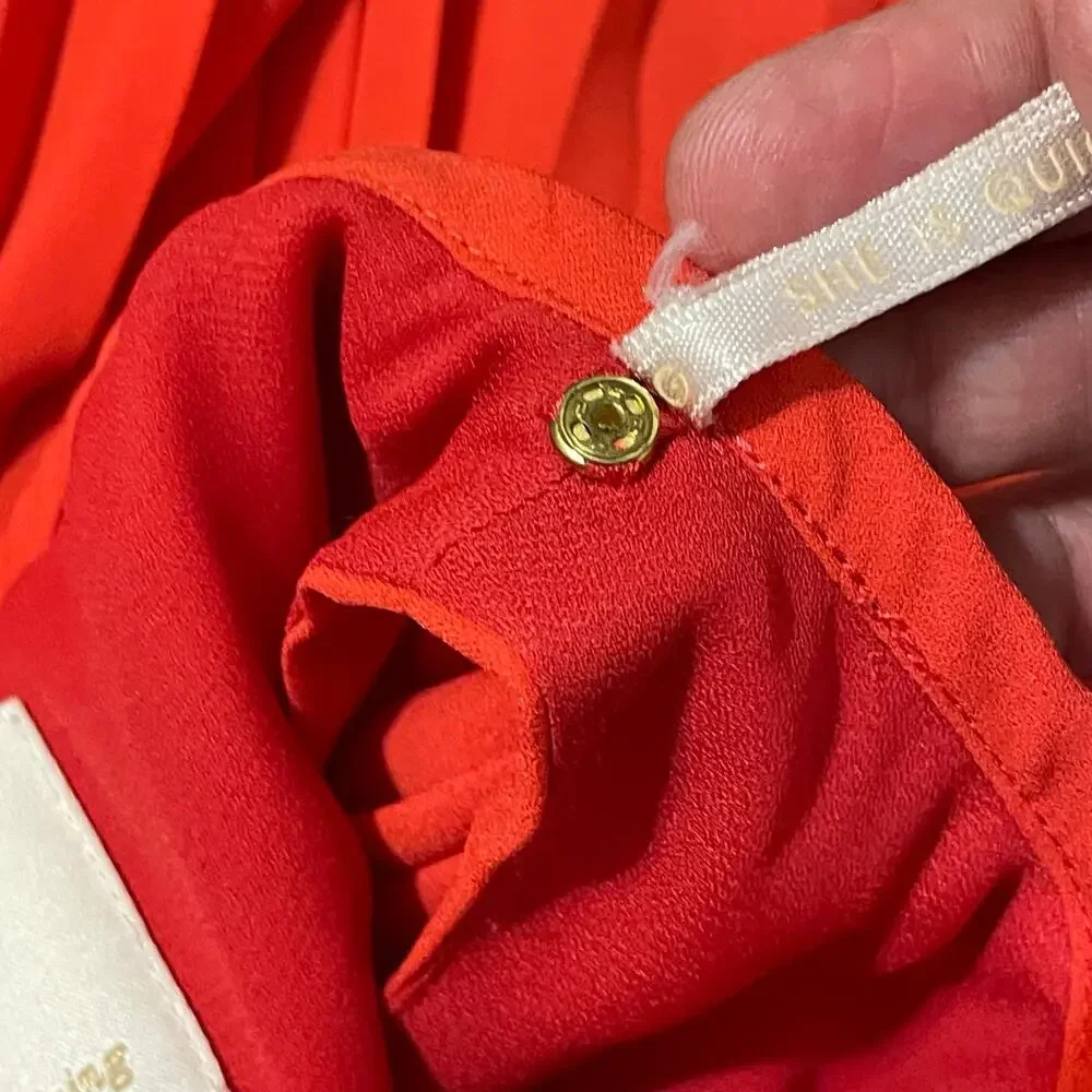 Kate Spade Pleated Plisse Cape Overlay Mini Dress Women’s Size 0 Red